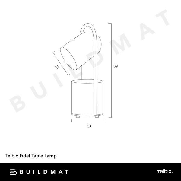 Telbix Fidel Table Lamp Black Antique Gold