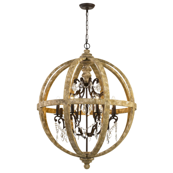 Telbix Florin 8 Pendant Wood