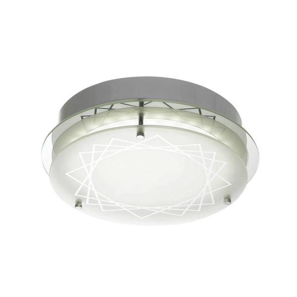 Telbix Fosco Round 20W Led Oyster Dim Chrome Frost