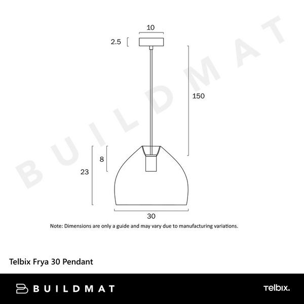 Telbix Frya 30 Pendant Black