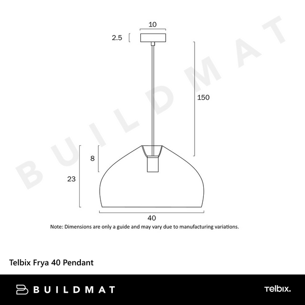 Telbix Frya 40 Pendant Black