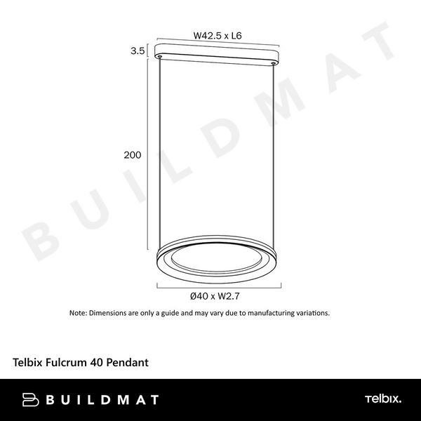 Telbix Fulcrum 40 Pendant Grey