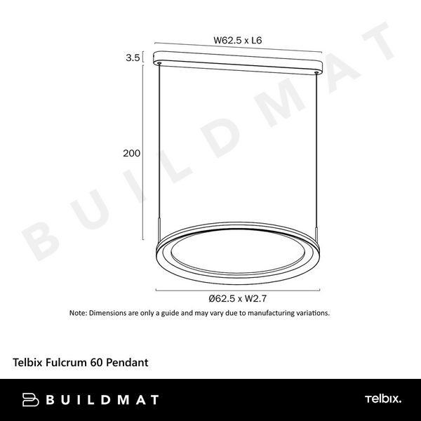 Telbix Fulcrum 60 Pendant Grey