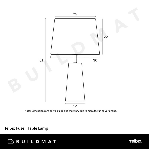 Telbix Fusell Table Lamp White