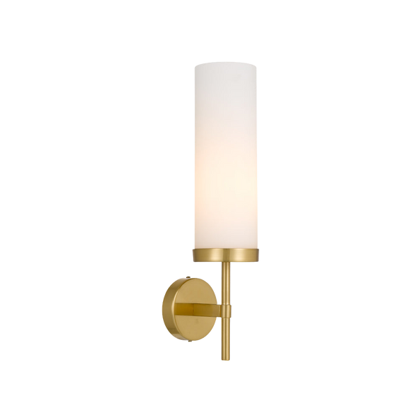 Telbix Garot Wall Lamp Antique Gold Opal Matt