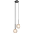 Telbix Gaston 2 Light Pendant Black Frost Tear