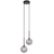 Telbix Gaston 2 Light Pendant Black Smoke
