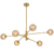 Telbix Gaston 6 Light Pendant Antique Gold Amber Tear