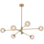 Telbix Gaston 6 Light Pendant Antique Gold Frost Tear