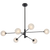 Telbix Gaston 6 Light Pendant Black Frost Tear