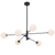 Telbix Gaston 6 Light Pendant Black Opal Matt