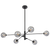 Telbix Gaston 6 Light Pendant Black Smoke