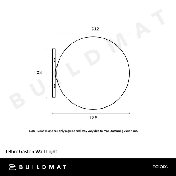 Telbix Gaston Wall Light Black Clear Prism