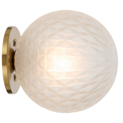 Telbix Gaston Wall Light Antique Gold Frost Tear