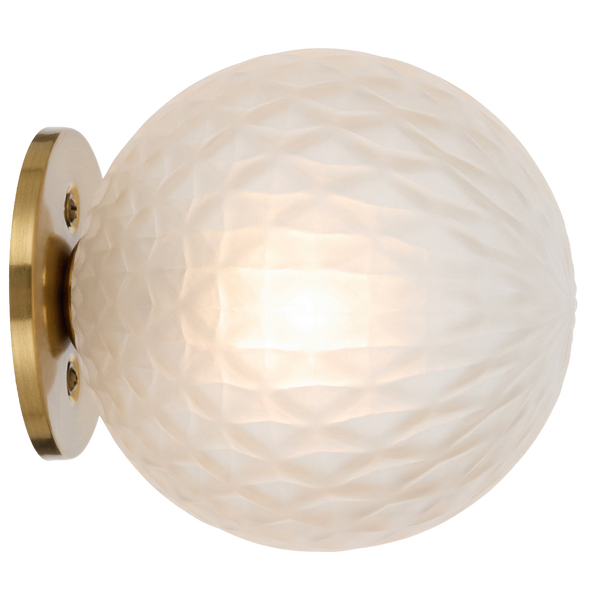 Telbix Gaston Wall Light Antique Gold Frost Tear