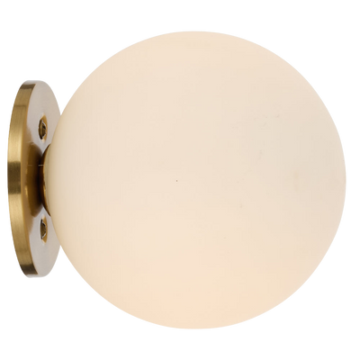 Telbix Gaston Wall Light Antique Gold Opal Matt