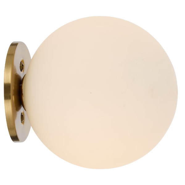 Telbix Gaston Wall Light Antique Gold Opal Matt
