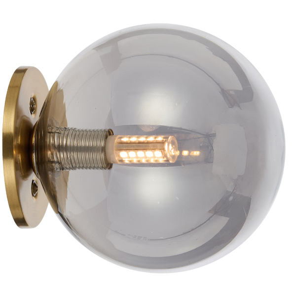 Telbix Gaston Wall Light Antique Gold Smoke