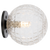 Telbix Gaston Wall Light Black Clear Prism