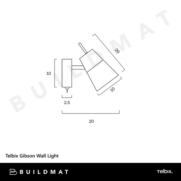 Telbix Gibson Wall Light Nickel