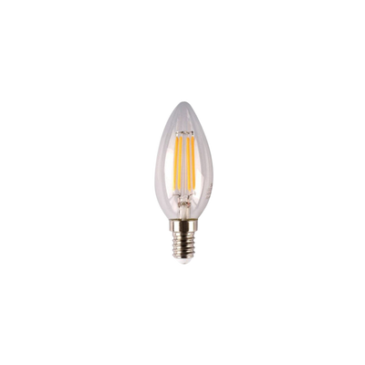 Telbix E14 4W Led Candle Globe Clear Dim 3000K