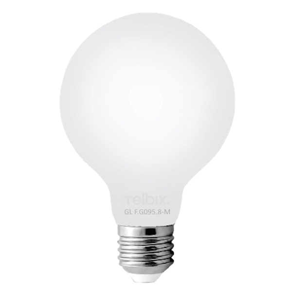 Telbix E27 G95 8W Led Globe Milk Dim 3000K