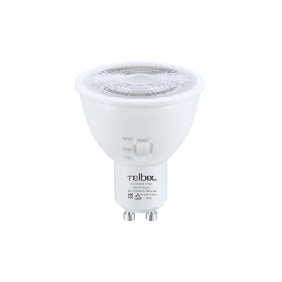 Telbix Gu10 7W Focal Wide 38 Led Globe 3CCT Non Dim White
