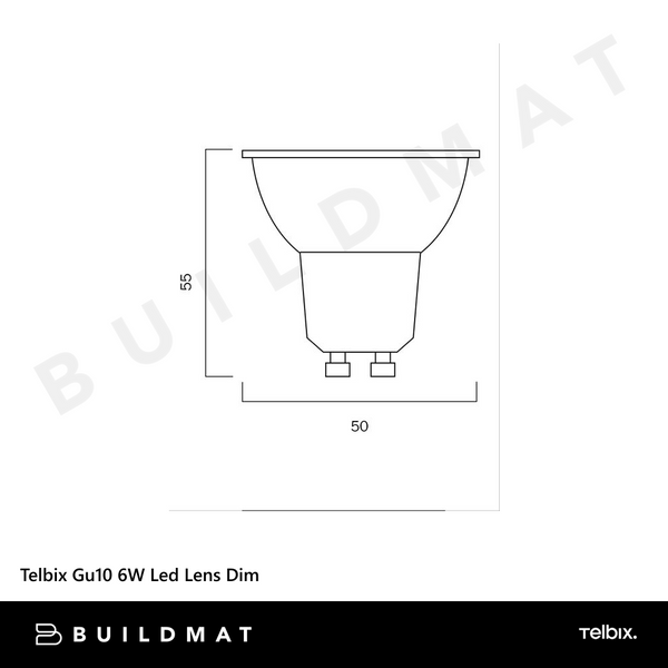 Telbix Gu10 6W Led Lens Dim 4000K