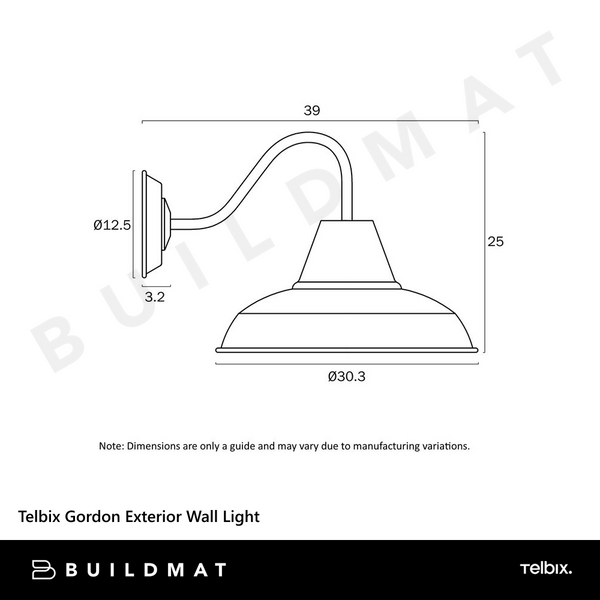 Telbix Gordon Exterior Wall Light White