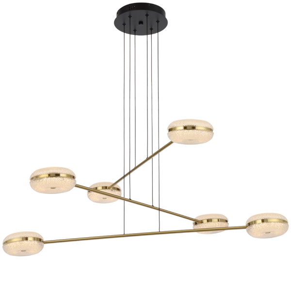 Telbix Govan 6 Light Pendant Antique Gold