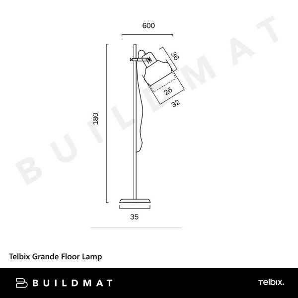 Telbix Grande Floor Lamp Nickel