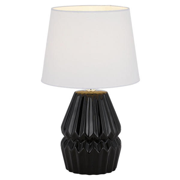 Telbix Greet Ceramic Table Lamp Black