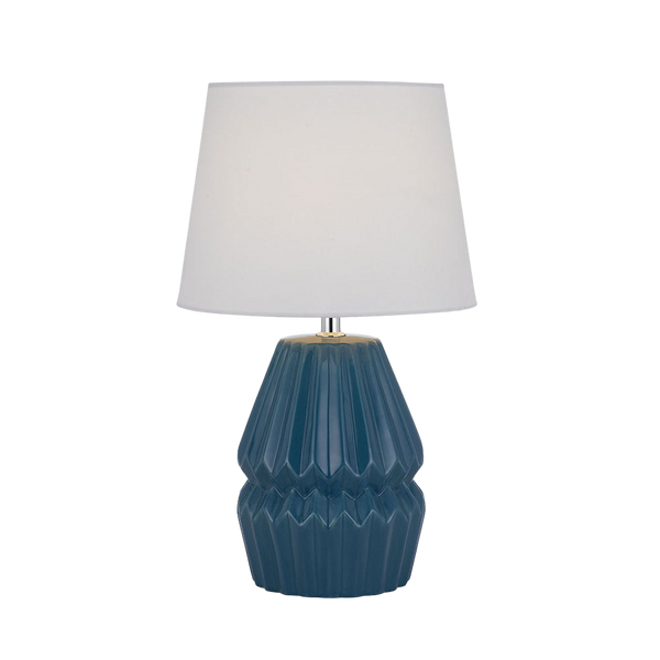 Telbix Greet Ceramic Table Lamp Blue
