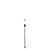 Telbix Gros 1W 80cm Spike Spot Light Black