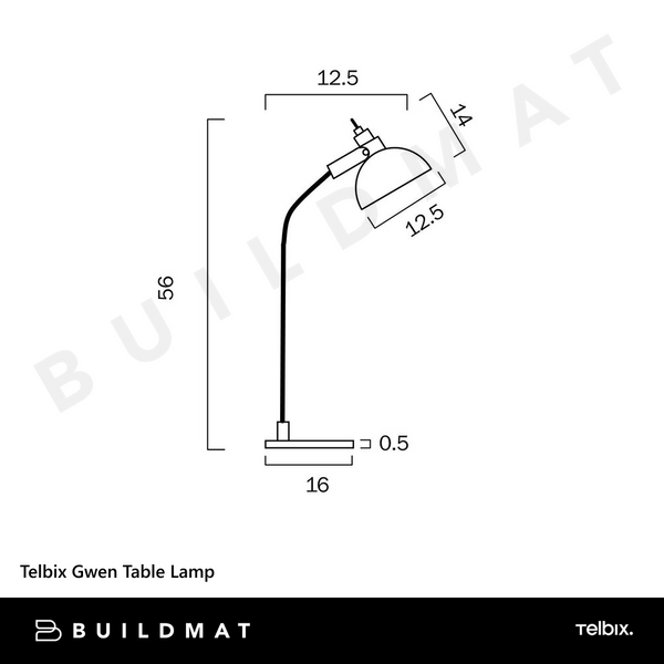 Telbix Gwen Table Lamp Nickel
