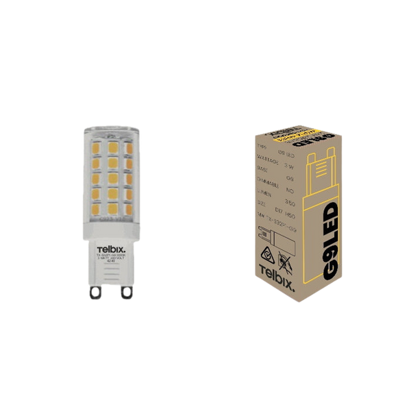 Telbix G9 3W Led Globe Clear Non Dim 3000K