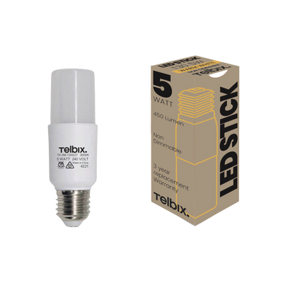 Telbix E27 T30 5W Led Stick Globe Opal Non Dim 3000K