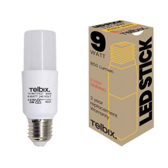 Telbix E27 T37 9W Led Stick Globe Opal 3Step Dim 3000K