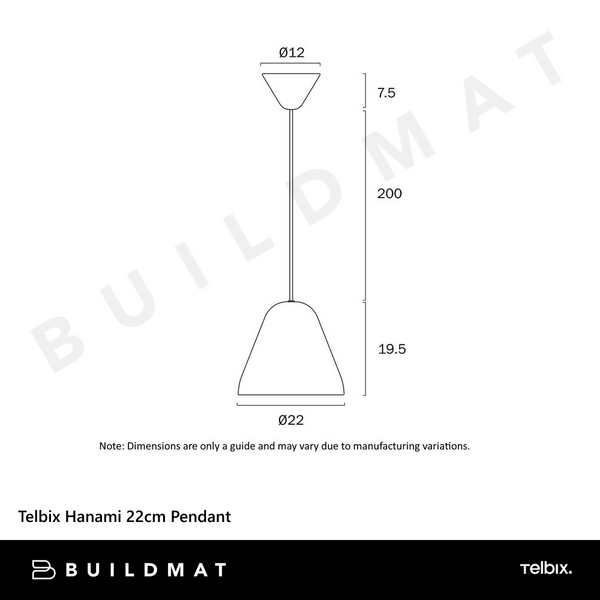 Telbix Hanami 22cm Pendant Brass