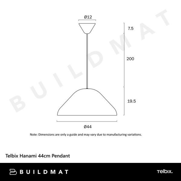 Telbix Hanami 44cm Pendant Brass