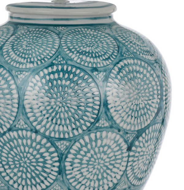 Telbix Hannah Ceramic Table Lamp Blue