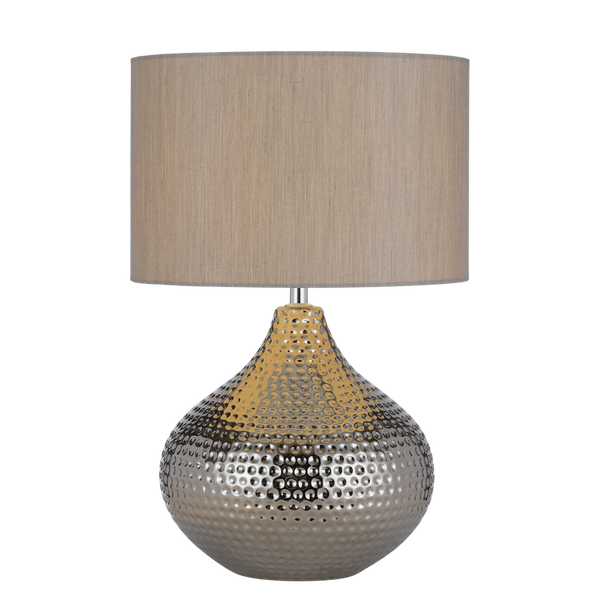 Telbix Hanoi Ceramic Table Lamp Silver