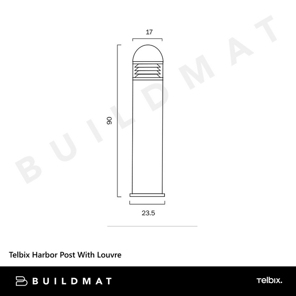 Telbix Harbor Post With Louvre Black