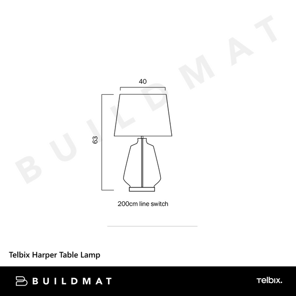 Telbix Harper Table Lamp Smoke White