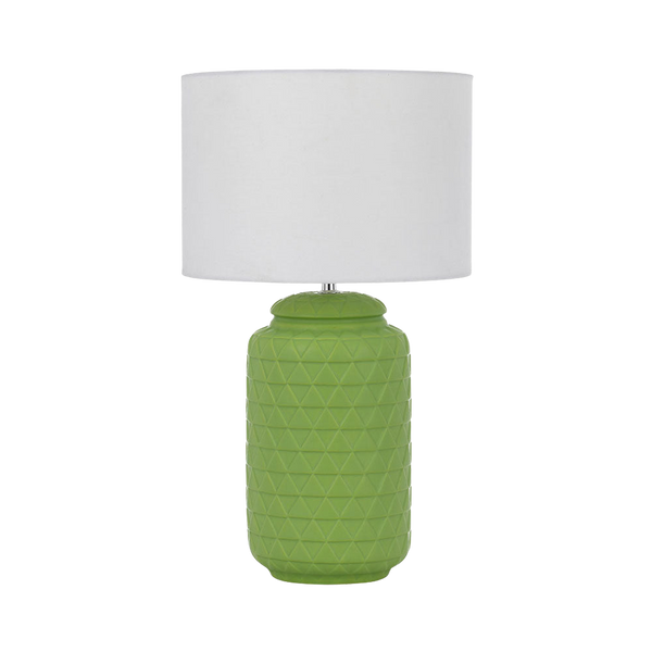 Telbix Heshi Ceramic Table Lamp Green