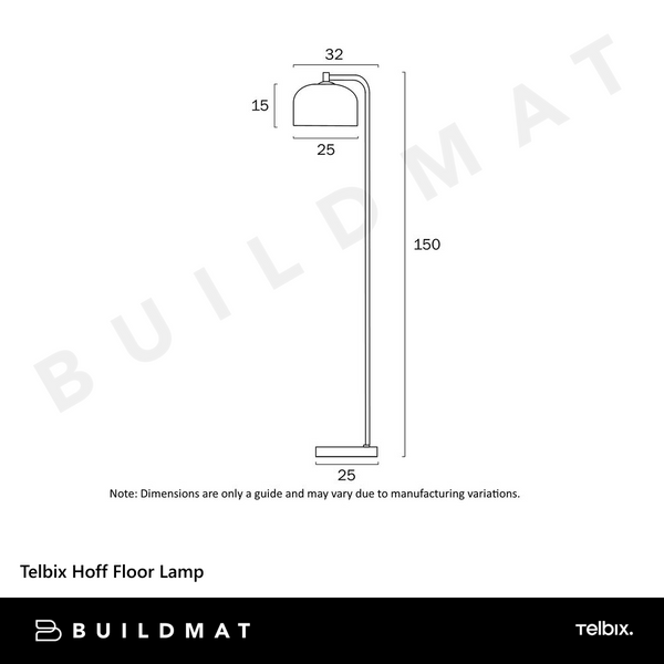 Telbix Hoff Floor Lamp Black