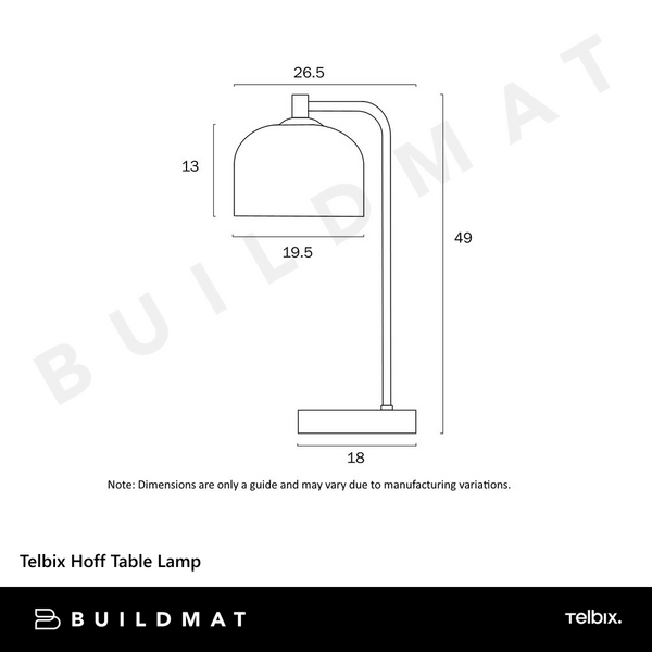 Telbix Hoff Table Lamp Black