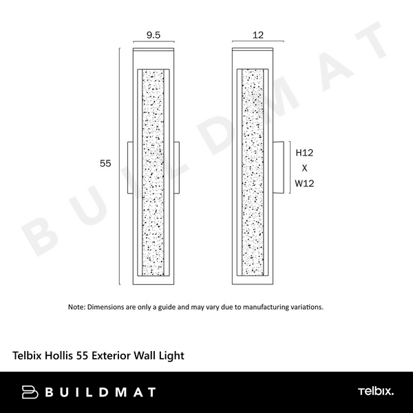 Telbix Hollis 55 Exterior Wall Light White