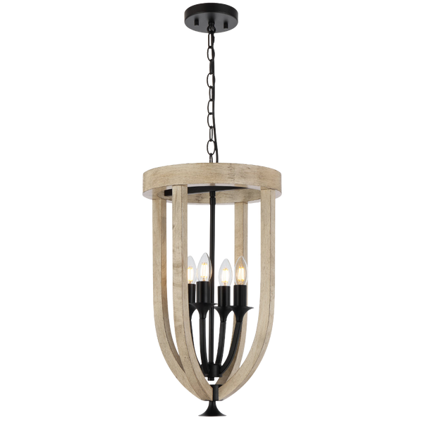 Telbix Hosley 4 Light Pendant Black