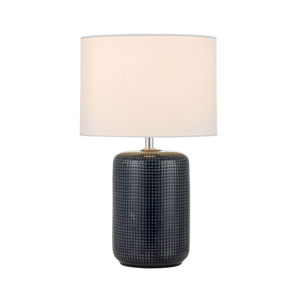 Telbix Hyde Ceramic Table Lamp Blue